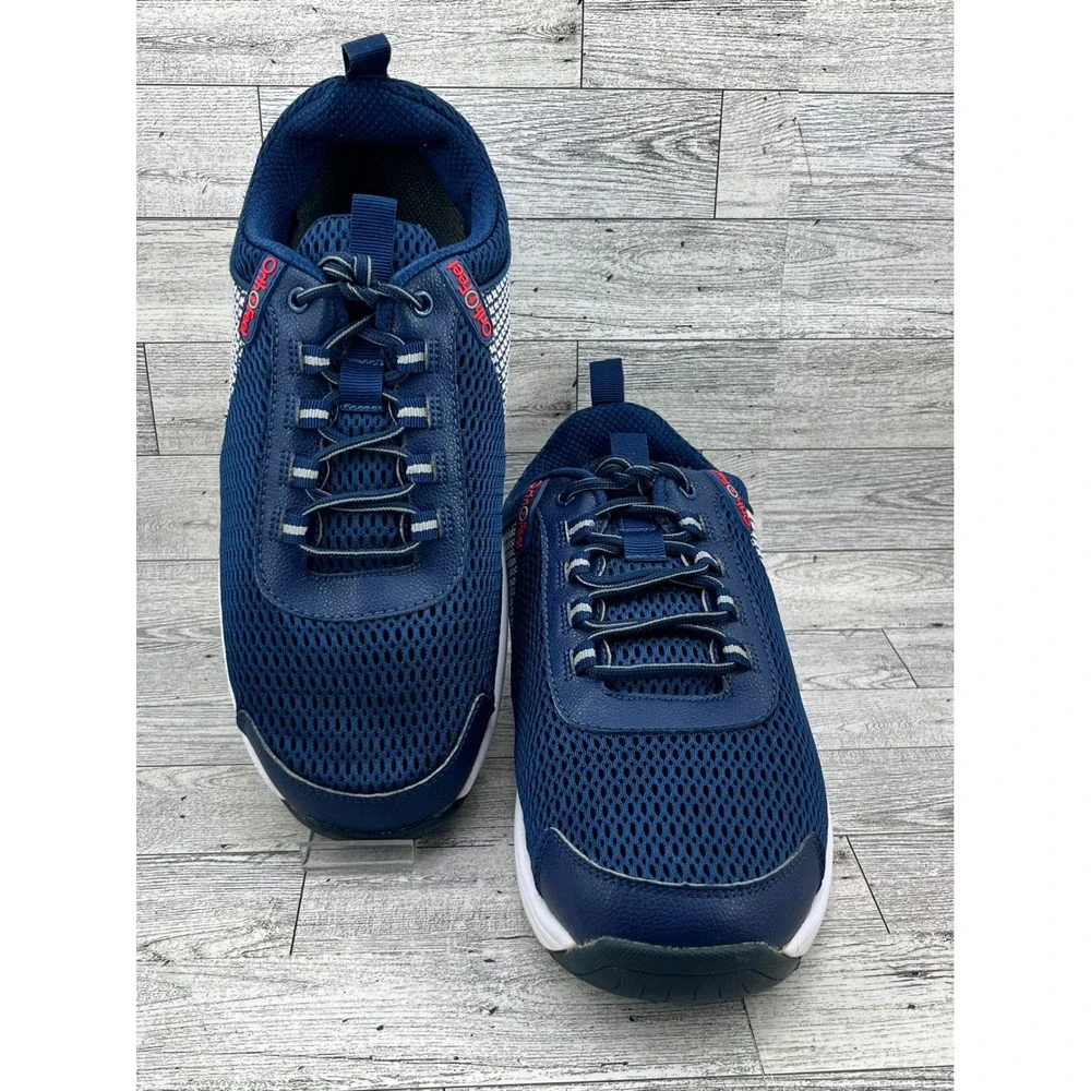 Skechers Air Cooled Memory‎ Foam Slip On Shoes Navy Blue Womens Size 9.5